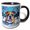 Black/White, variant on 3drose, Lovely Bulldog Dog in Winter. Colorful Art. Amazing Gift for All, 11oz Magic Transforming Mug
