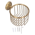 thumbnail image 2 of Hollow Out Toilet Paper Holder, Wall Mounted Rounded Edges Toilet Roll Paper Basket  For Hotel, 2 of 8