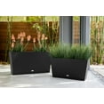 thumbnail image 4 of Veradek Pure Series Midori 39" Plastic Planter Tray 2-Pack Black, 4 of 7