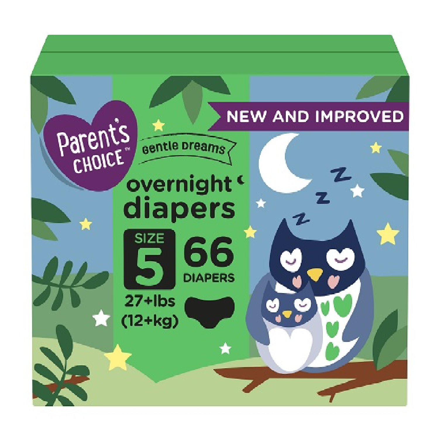 Parent's Choice Gentle Dreams Overnight Diapers, Size 5 66 Pcs - image 2 of 2
