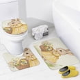 thumbnail image 4 of Shower Curtain Sets with Rugs 4 Piece Shower Curtain And Rugs Shower Curtain Set Vintage Watercolor Easter Bunny Flowers Waterproof Fabric Bath Curtains Rabbit Decorative for Bathtub Decor, 4 of 8