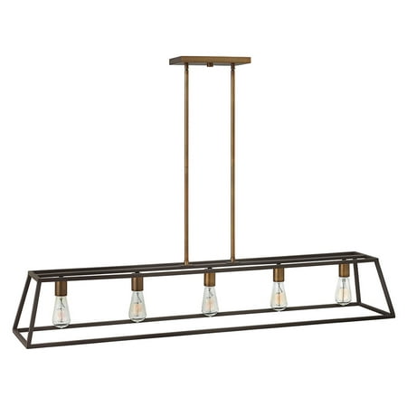 

Hinkley Lighting 3335 Fulton 50 Wide 5 Light Linear Chandelier - Bronze