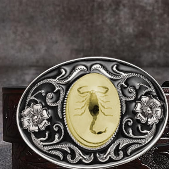 YOHAVEN Glow In The Dark Scorpion Belt Buckle Gothic Resin Scorpion Clasp For Men Women Punk Rock Fashion Halloween Party Gift Accessory