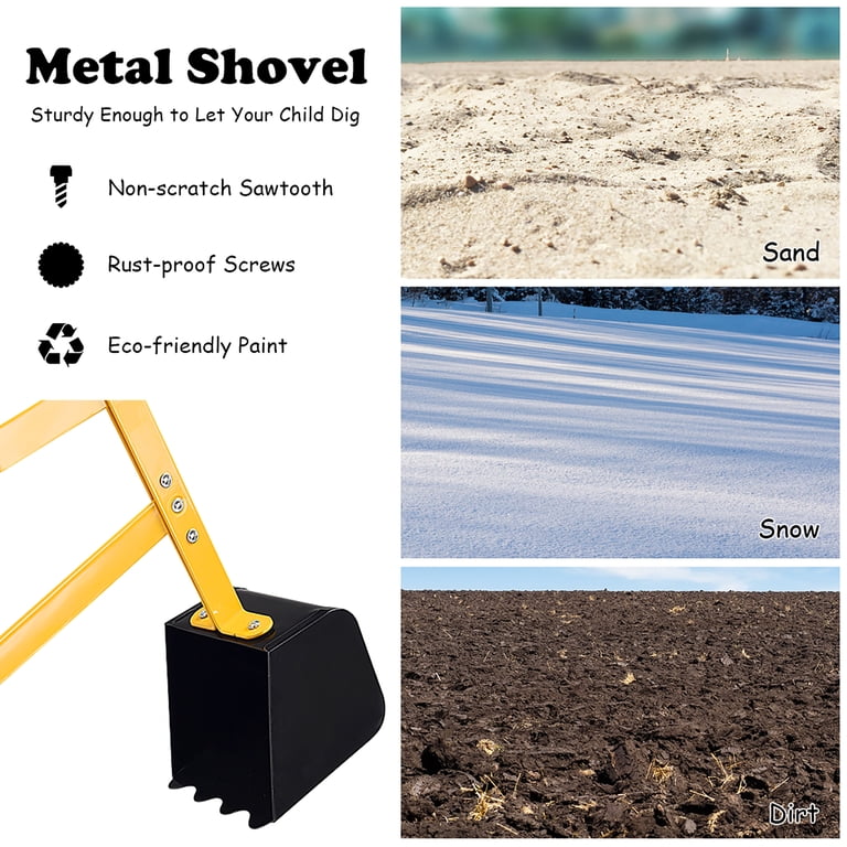 Costway Heavy Duty Kid Ride-On Sand Digger Excavator photo 4