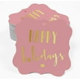 thumbnail image 2 of Inkdotpot Pack Of 50 Real Gold Foil Bracket Shape Paper Tags Happy Holiday Favor Hang Tags, 2 of 6