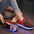 thumbnail image 4 of YAZI Kids Roller Shoes Boy Girl Sneakers with Wheels Become Sport Sneaker with Led for Christmas Birthday Children Show Gift, 4 of 15