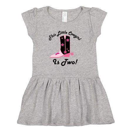 

Inktastic 2nd Birthday Little Cowgirl 2 Year Old Gift Toddler Girl Dress