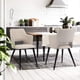 thumbnail image 1 of Conjunto de 2 Sillas de Comedor Modernas, Asiento Tapizado con Respaldo de Diseño Vintage, Pies Estables de Metal, Beige, 1 of 3