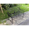 thumbnail image 1 of Metal Garden Bench Tree Pattern Black, 1 of 1