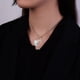 thumbnail image 3 of 2 unids/set de collares de pareja de costura de moda de acero inoxidable mejores amigos para siempre collares con colgante de gato regalo para mujeres y hombres, 3 of 5