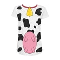 thumbnail image 2 of Halloween Costume Cow Udders Funny Maternity Costume T Shirt with Cow Ears Headband, 2 of 5