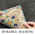 thumbnail image 6 of Bohemian Retro Floral Non-Slip Entryway Door Mat,Boho Indoor Decor Durable Low Plush Door Mat,Washable Welcome Rug for Patio Hallway Home Decor 20x32 Inches, 6 of 7