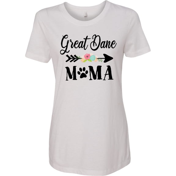 Inktastic Great Dane Mama with Flowers and Arrow Women's T-Shirt