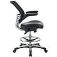 thumbnail image 3 of Modway Edge Modern Style Vinyl Drafting Chair in Black Finish, 3 of 5