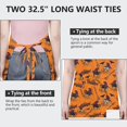 thumbnail image 6 of Halloween Pumpkin Witches Apron-Garden Aprons for Women with Pockets-Cotton Linen Waterproof Kitchen Cooking Gardening Aprons Adjustable for Kitchen,Cooking,BBQ and Salon 32"x27", 6 of 7