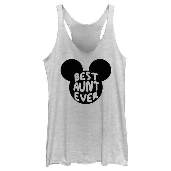Women's Mickey & Friends Best Aunt Ever Mouse Ears Racerback Tank Top