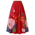 thumbnail image 2 of ZICTH Maxi Skirts for Women with Pockets Long Midi Length Casual Skirt for Beach Party Holiday, 2 of 4