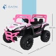 thumbnail image 4 of Carro Electrico Montable para Niños de Control Remoto y Manejo Directo Carrito Tipo 4x4 Todo Terreno con Luces Estero Bluetooth y USB Doble Puerta con Seguro Rosa Gaon, 4 of 5