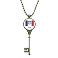 thumbnail image 1 of American State Flag Contour Iowa Key Necklace Pendant Tray Embellished Chain, 1 of 3