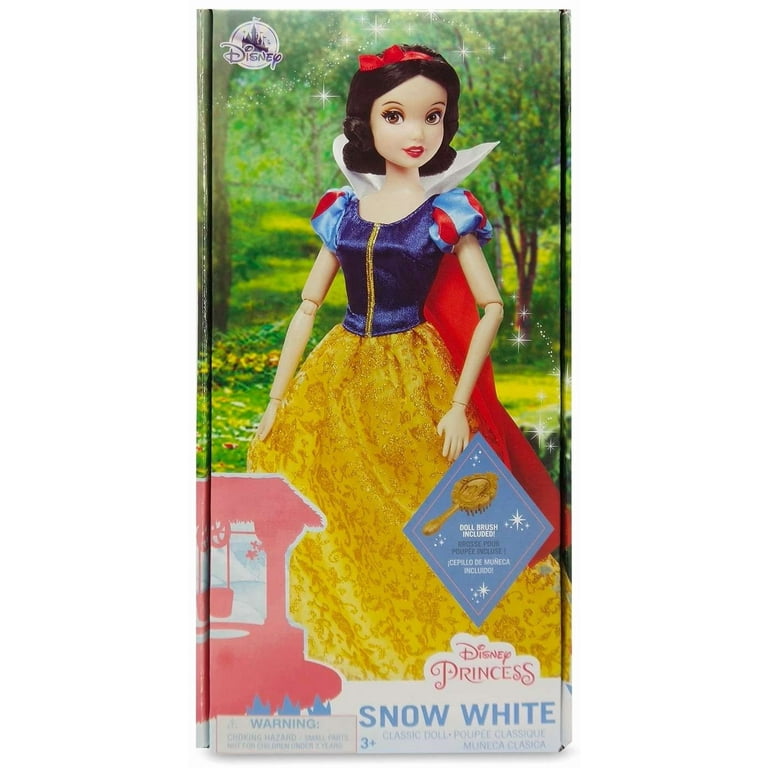 Disney Snow White Classic Doll with Brush, Glittering Yellow Dress