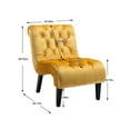 thumbnail image 7 of Modern Accent Chair,Upholstered Single Sofa Chair with Soft Back and Wood Legs,Curved Backrest Casual Fabric Chairs for for Bedroom Living Room Office,Mustard, 7 of 7