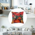 thumbnail image 5 of Vintage Red Geranium Flowers Blooming America Flag Decorative Throw Pillow Covers Antique Oil Lamp Bee Retro Rustic Pillowcase  Home Decor Cushion Cover, 5 of 7