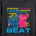 thumbnail image 3 of Disney - Lilo & Stitch - Love The Beat - Women's Lightweight French Terry Long Sleeve Shirt, 3 of 5