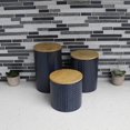 thumbnail image 4 of Honeycomb Medium Ceramic Canister, Navy, 4 of 4