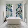 thumbnail image 4 of Blueberry Spring Leaves Kitchen Curtain for Berdoom Living Room Cafe 72 Inch Length, Grey Botanical Branches Tiers Curtains Light Filtering Drapes Rod Pocket Window Treatment 2 Panels 52"Wx72"L, 4 of 8