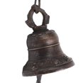 thumbnail image 2 of Dinner Bell Nepalese Hand Made Copper Cast Iron Small Bell Wind Chimes Pendant for Wall Door Fence Pillar 4.5x5.5cm, 2 of 4