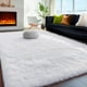 thumbnail image 3 of Alfombra PAGISOFE de felpa blanca suave, 122 x 183 cm, 3 of 9