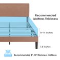thumbnail image 5 of VECELO Queen Size Platform Bed Frame, Modern Upholstered Bed Frame with Adjustable Height & Nailhead Trim Headboard, No Box Spring Needed, Easy Assembly, Coffee, 5 of 11