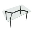 thumbnail image 6 of LumiSource Black Metal, Clear Glass Clara Table, 6 of 7