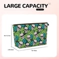 thumbnail image 4 of Picia Skull and Palm Leaves Printed Leather Travel Toiletry Bag,Cosmetic Organizer, Makeup Travel Bag, Durable Travel Pouch, Compact Toiletry Bag, Travel Accessories, 4 of 6