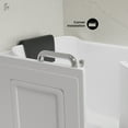 thumbnail image 3 of Auvergne 53" x 27" ADA Right Drain Walk-in Soaking Bathtub in Glossy White, Faucet Set, Drain, Grab Bars, Pillow Included, 3 of 9
