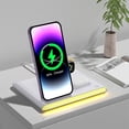 thumbnail image 3 of XGFHYJEH Charging Station, Wireless Charging Station, Charging Station for Multiple Devices, Wireless Charging, 15W 3 in 1 Charging Station, Wireless Charge, for Android, Iphone, Apple, Samsung, Ipad, 3 of 6