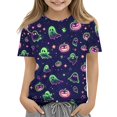 thumbnail image 3 of HAJWOH Halloween Shirts for Toddler Kids Girls 3/4 Sleeve Funny Graphic T-Shirt Casual Crewneck Tunic Tops Halloween Clothing, 3 of 7