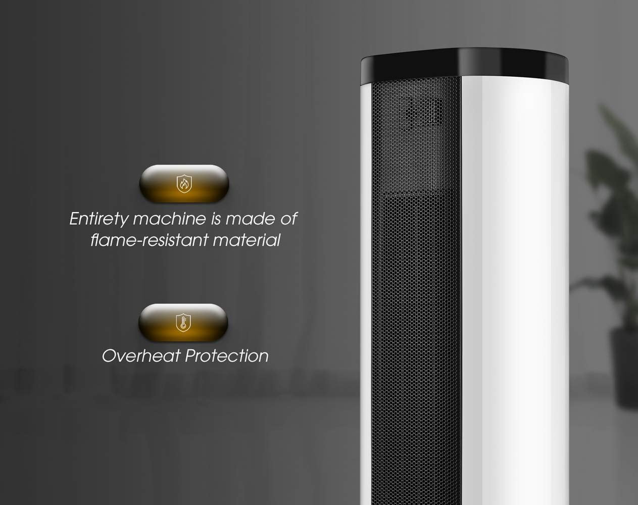 Midea International 239537 Pelonis 2-in-1 Ceramic Tower Base Heater -  Walmart.com