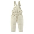 thumbnail image 3 of ZACPNCV Unisex Toddler Snowsuit Boy Baby Winter Coat Girl Snow Pants and Jackets Bib Beige, 3 of 8