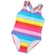 thumbnail image 1 of Odeerbi 4-8 Años Traje de Baño de Una Pieza Para Niñas Traje de Baño de Rayas de Verano Traje de Baño Hawaiano Cómodo Traje de Surf de Colores, 1 of 7