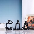 thumbnail image 5 of Estatua de Pensadores de 4 Piezas, Decoración de Estantería, Figuras de Estatua de Pensadores Negros: Tu Hogar, Esculturas de Arte Abstracto, 5 of 5