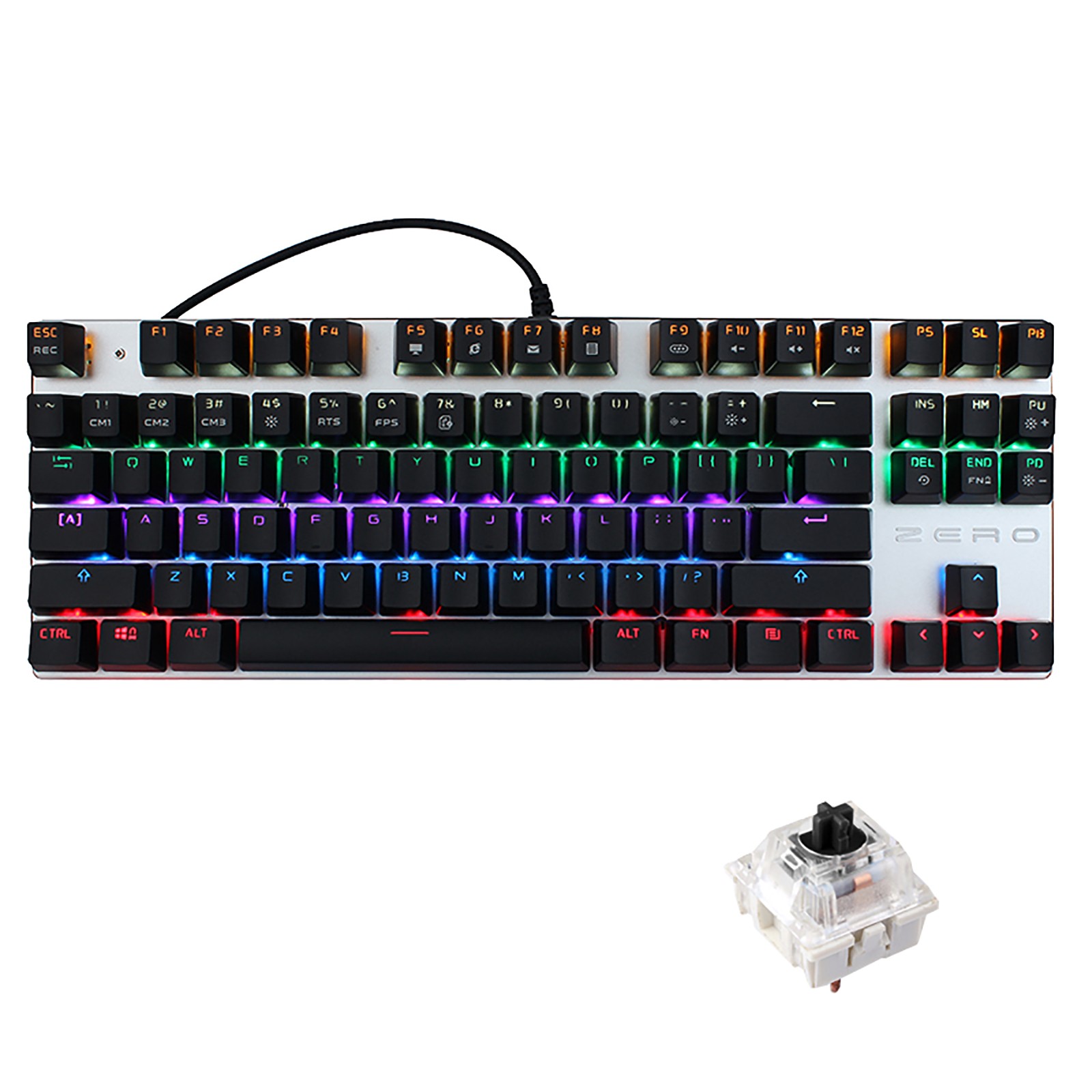 Dragon Half Keyboard 87key Gaming Essential RGB FullKey GreenAxis