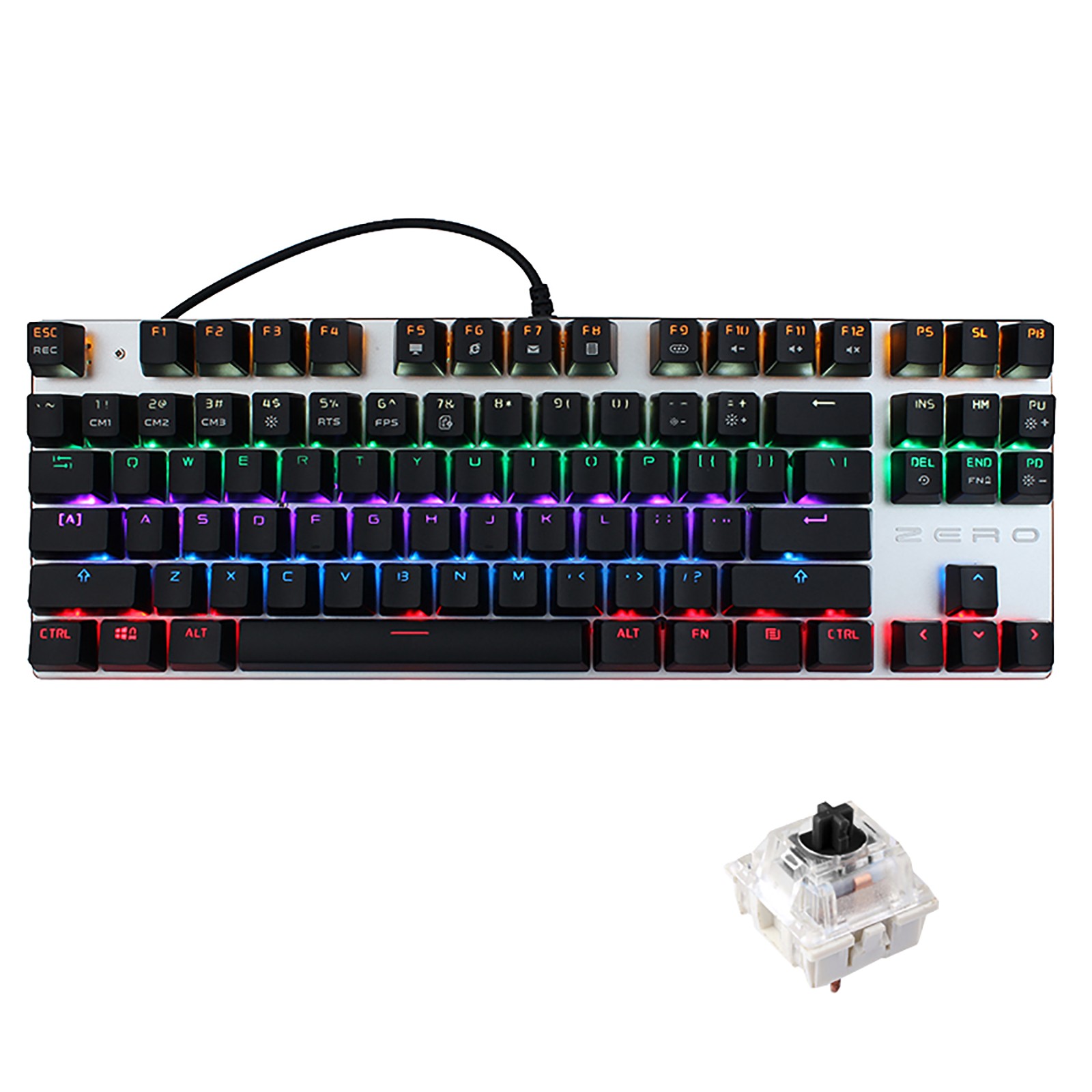 Dragon Half Keyboard 87-key Gaming Essential RGB Full-Key Green-Axis ...