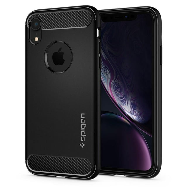 Funda Rugged armor Spigen para iPhone XR Matte Black