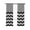 Black Gray White, variant on Grey Chevron Blackout Curtains, Light Blocking Print Window Curtains, Geometric Turquoise Print Wavy Striped White Thermal Insulated Window Drapes for Living Room 2 Panels, 84"W x 84"L