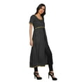 thumbnail image 3 of Moomaya Long Bollywood Designer Kurti WoMen's Solid Maxi Kurta Front Slit Tops, 3 of 6