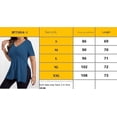 thumbnail image 3 of Fashionable solid color women's tops V-neck pit short-sleeved slit pullover T-shirt, 3 of 5