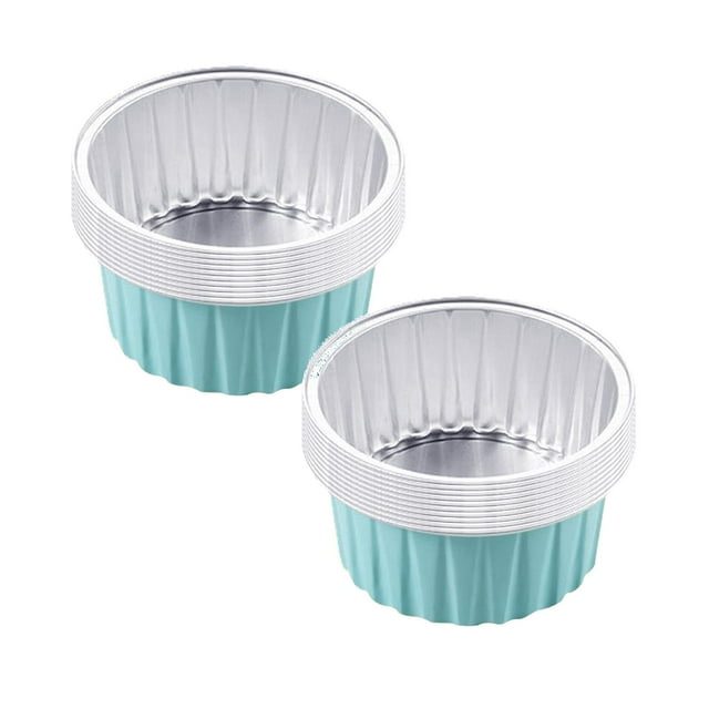 Oleegame 2 Pcs Rouleau de Papier d'Aluminium 10 Pcs Tasses Rondes Réutilisables en Aluminium Papier d'Aluminium pour Friteuse à Air Chaud