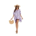 thumbnail image 3 of Beautybatik Purple Womens Boho Hippie Batik Tie Dye Plus Size Tunic Blouse Kaftan Top 2x, 3 of 7