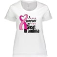 thumbnail image 3 of Inktastic Breast Cancer Awareness I Support My Great Grandma Women's Plus Size T-Shirt, 3 of 5